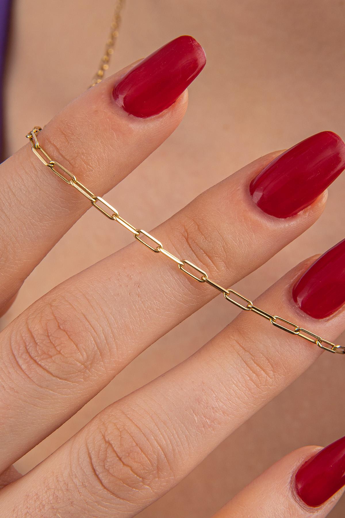 14K Gold Paperclip Chain  0.078 inch