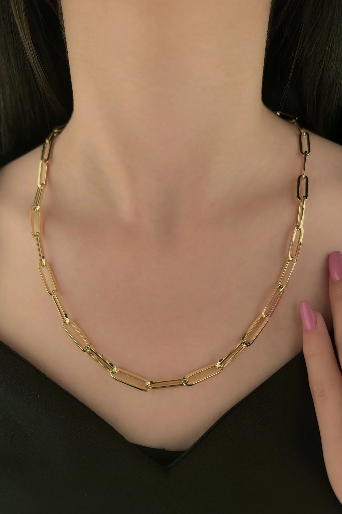 14ct Gold Paperclip Chain   0.228 inch