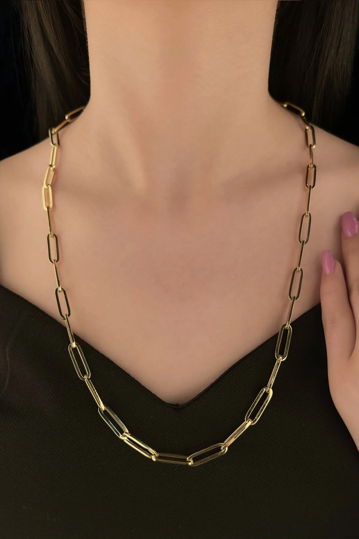 14ct Gold Paperclip Chain   0.228 inch