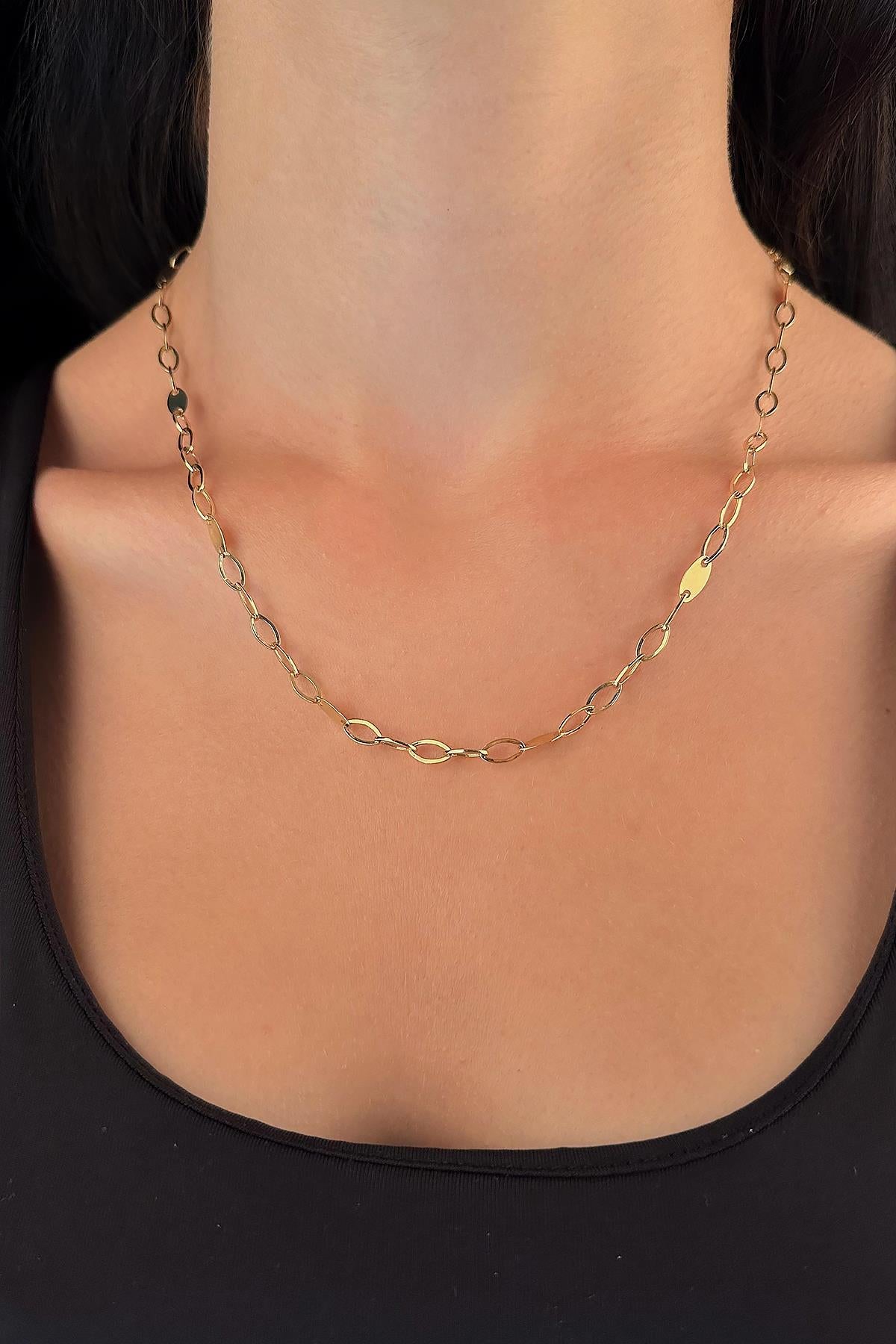 14ct Gold Paperclip Chain