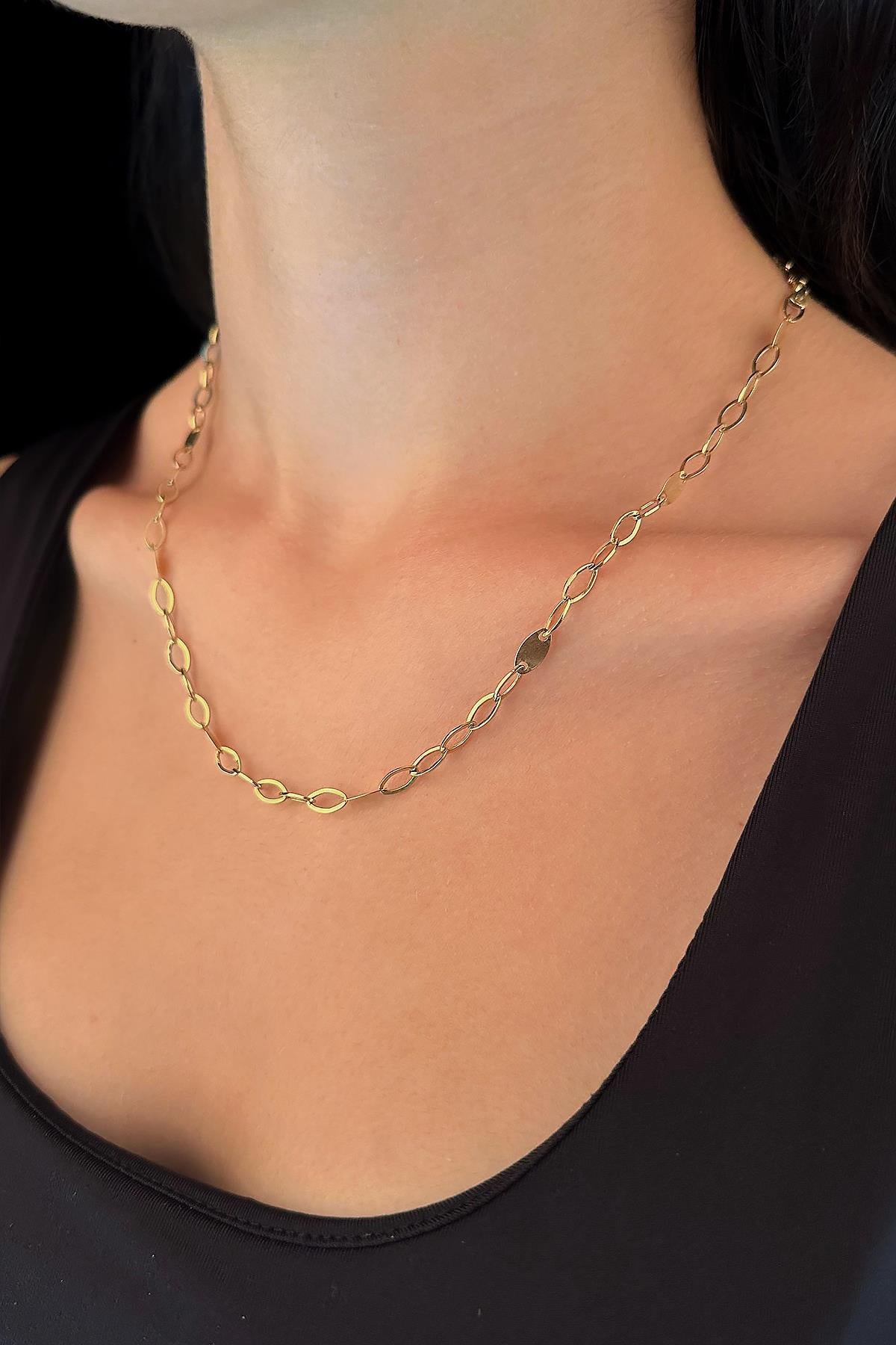 14ct Gold Paperclip Chain