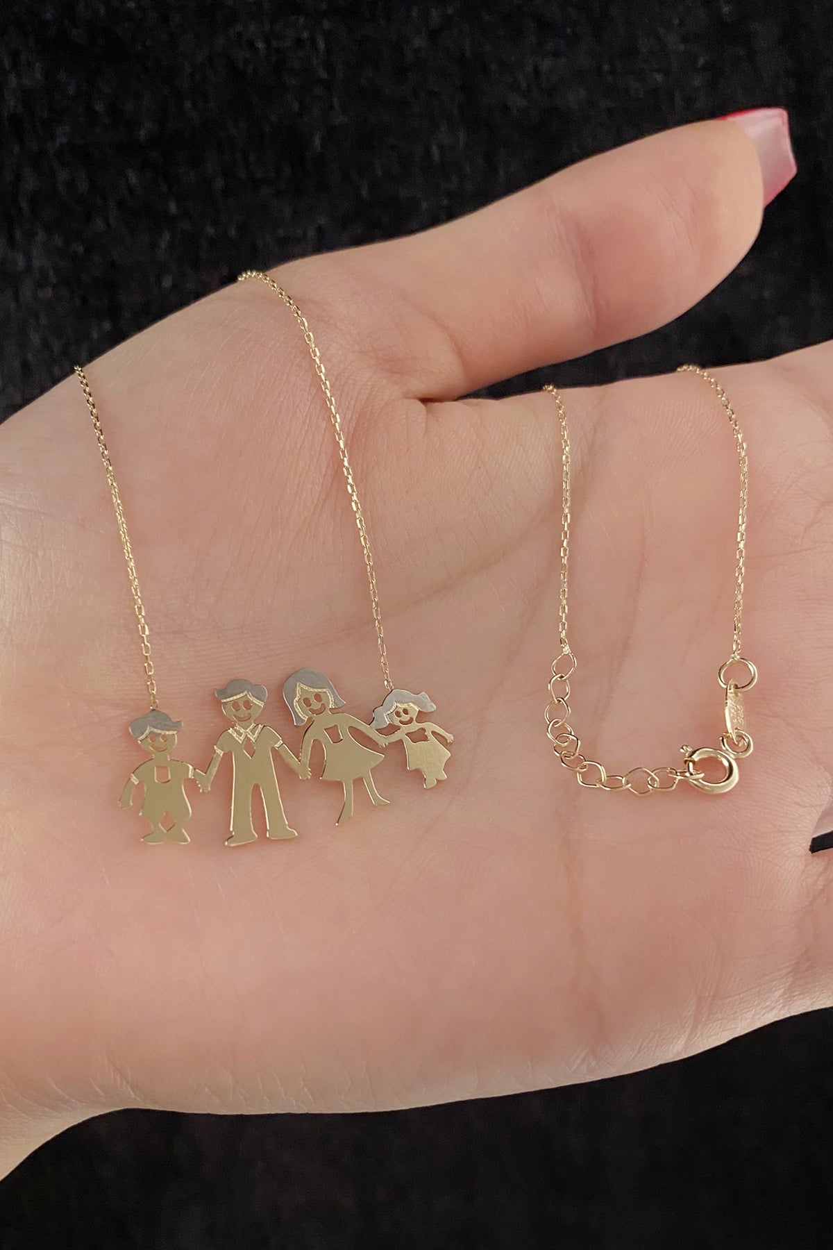 14ct Gold Parent-Child Family Necklace