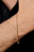 14ct Gold Patterned Box Chain Bracelet