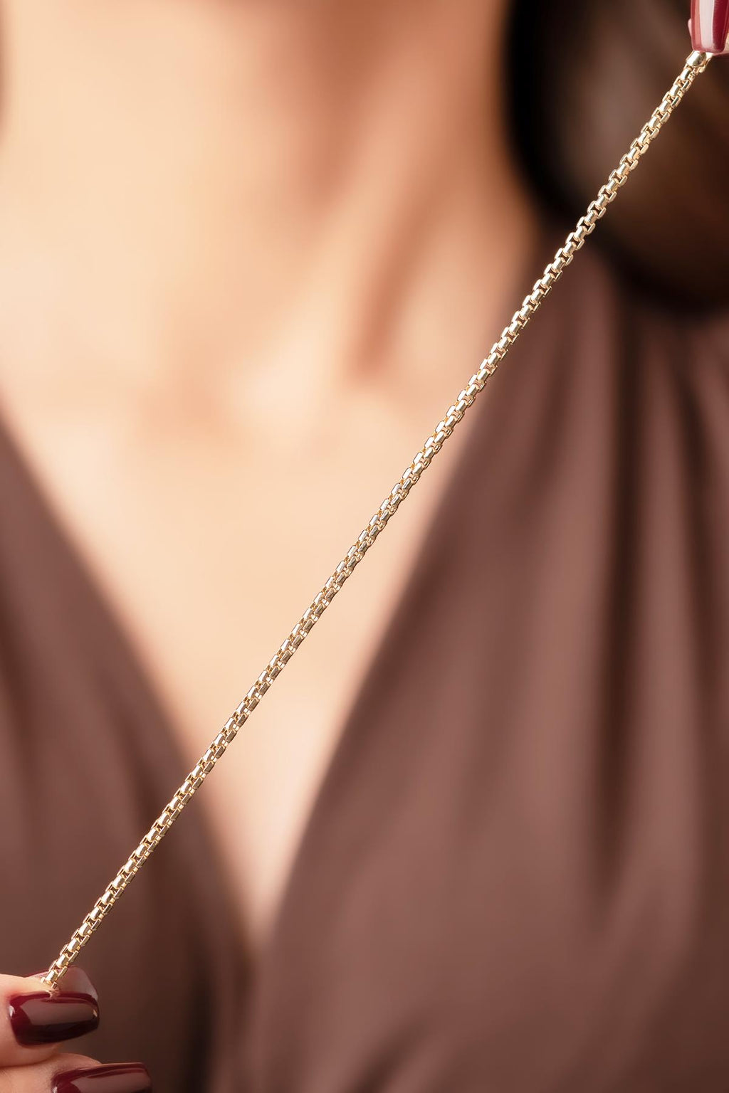 14ct Gold Patterned Box Chain Bracelet 2.55 mm