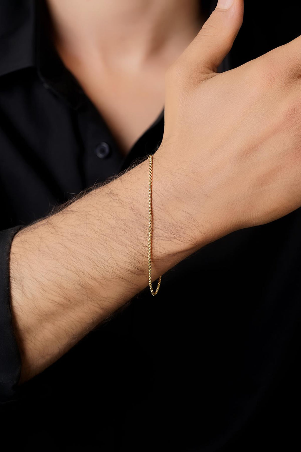 14ct Gold Patterned Box Chain Bracelet