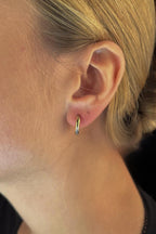 14ct Gold Patterned Hoop Earrings