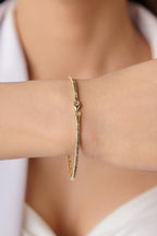 14ct Gold Pen-Carved Ajda Bracelet