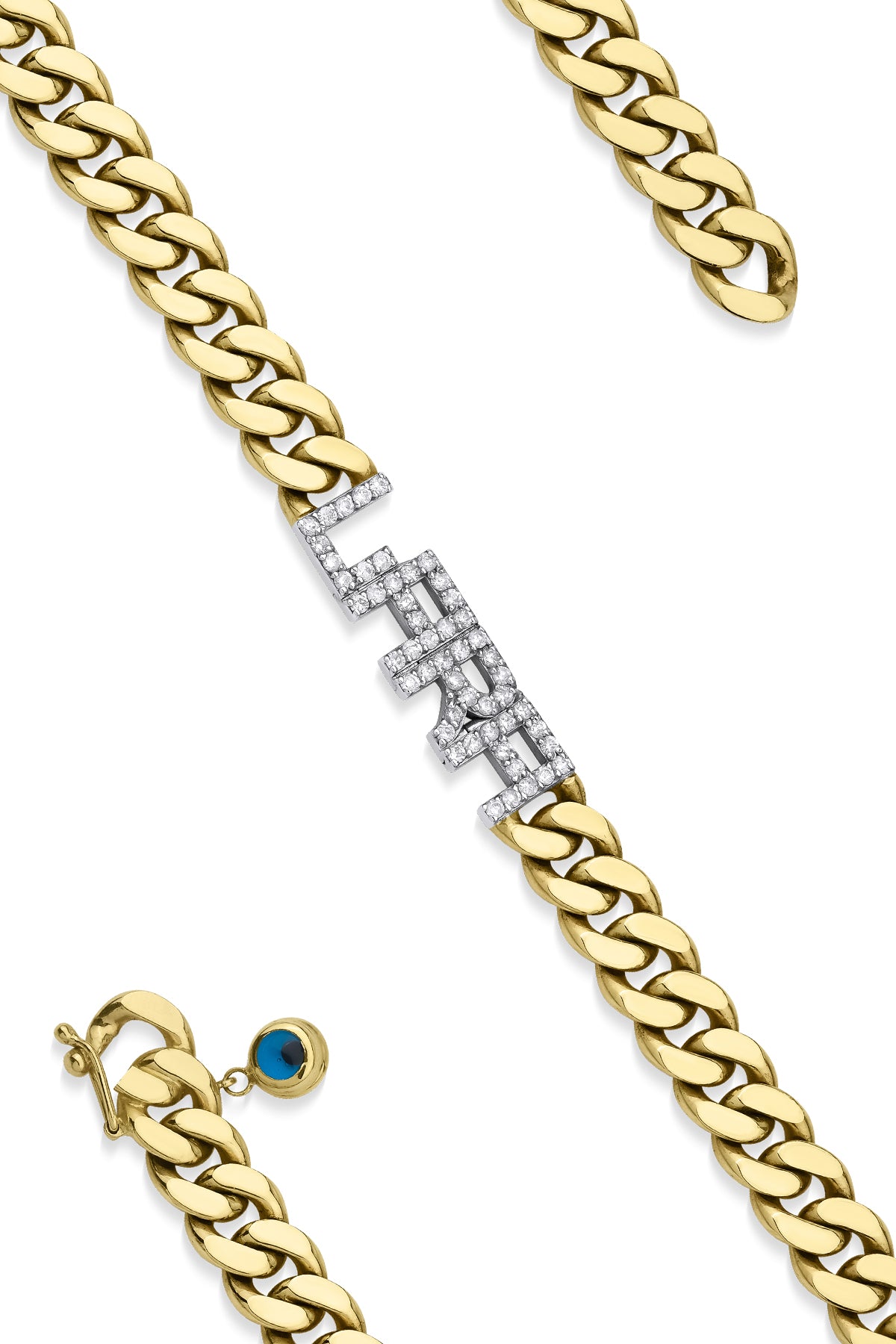 14ct Gold Personalized Diamond Bracelet
