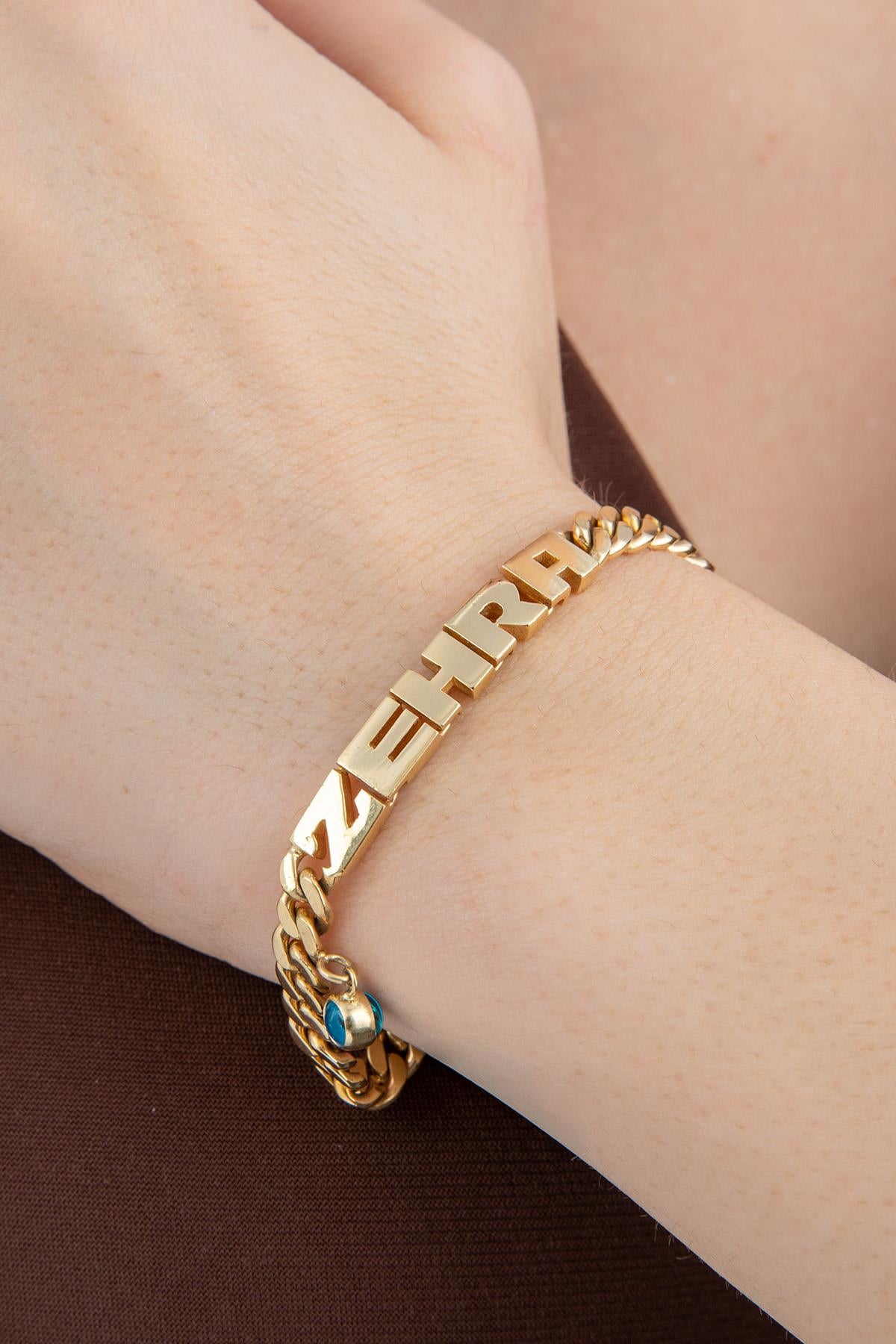 14ct Gold Personalized Name Bracelet   0.216 inch