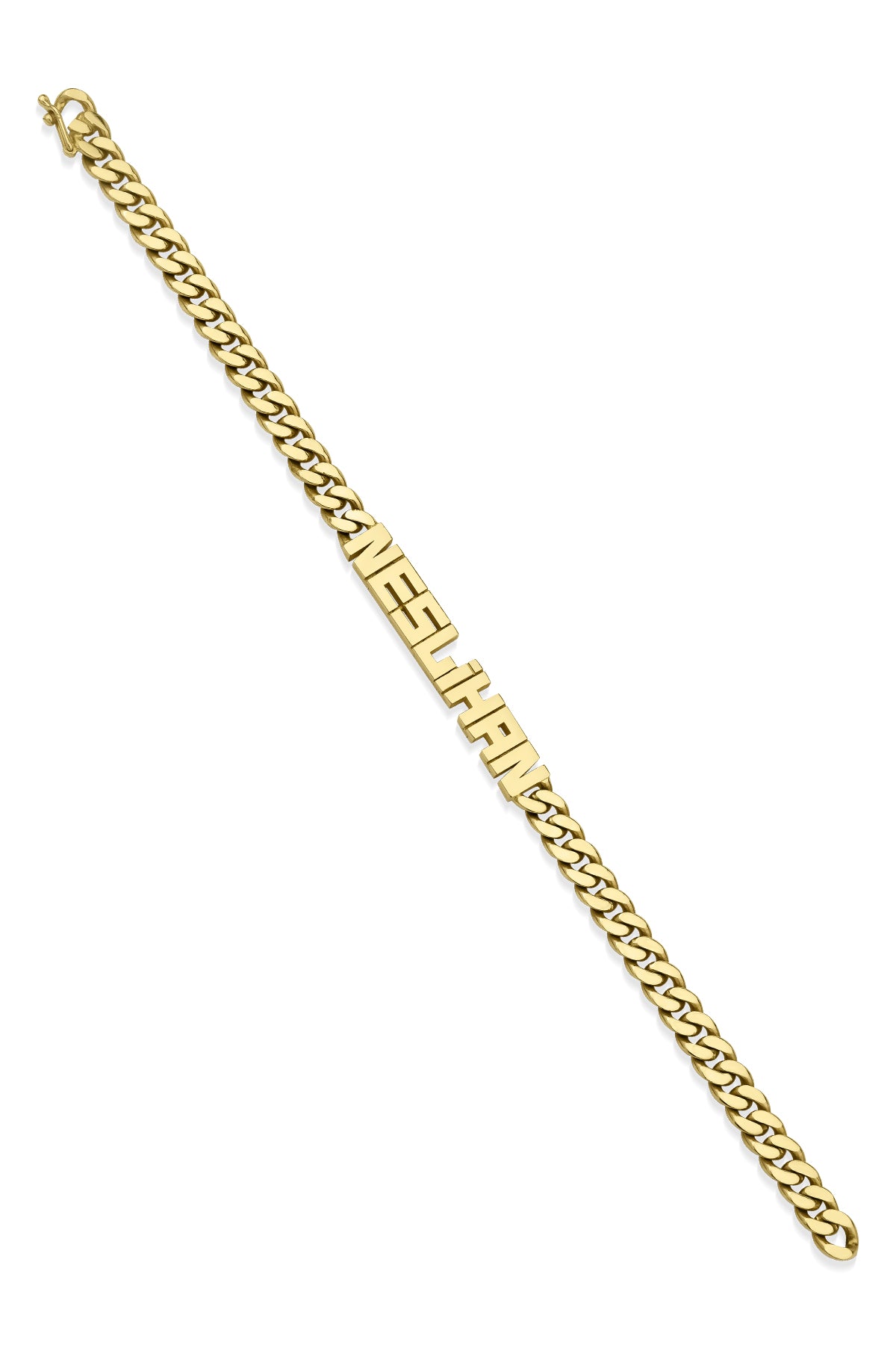 14K Gold Personalized Name Bracelet 0.240 inch