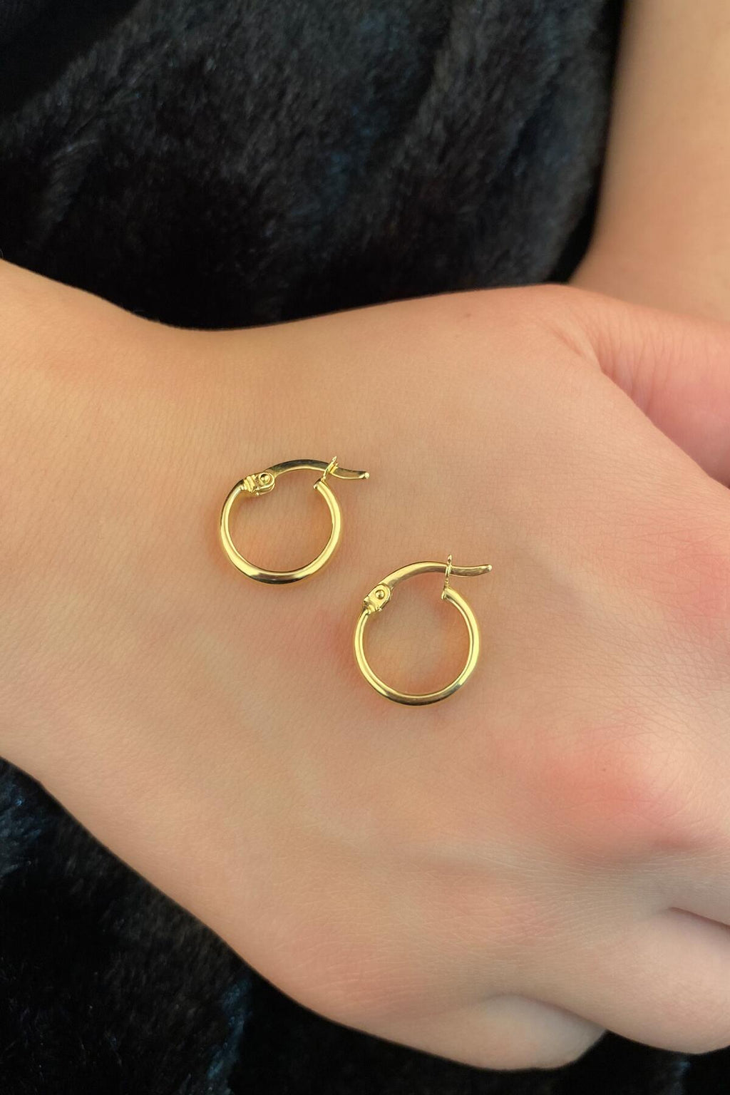 14ct Gold Plain Tube Earrings