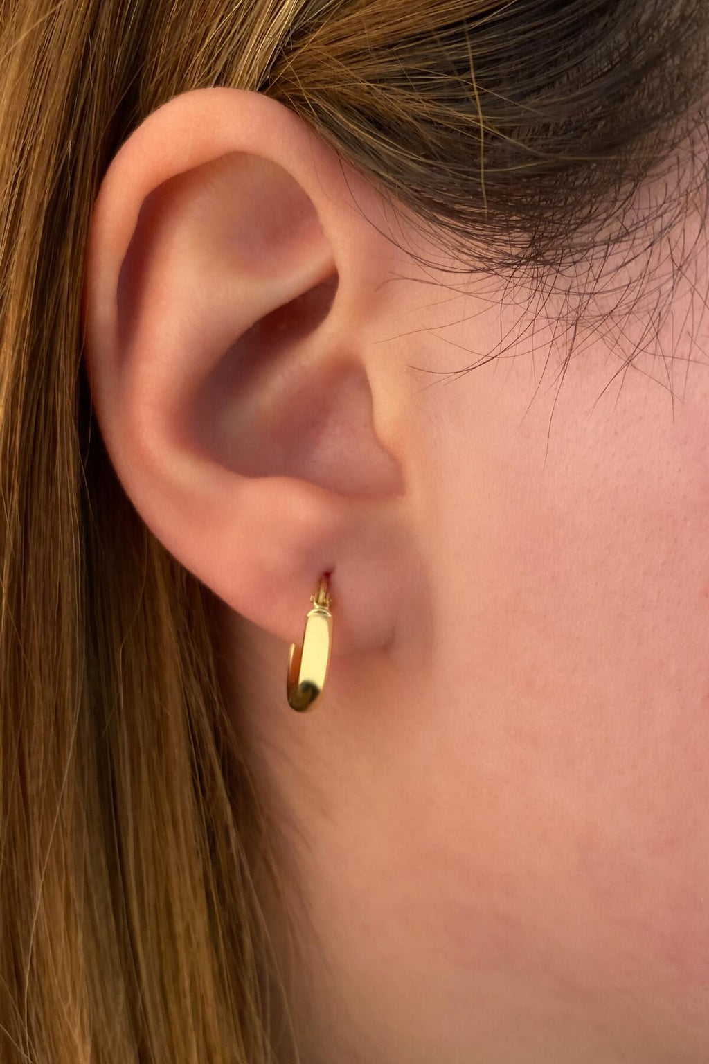14ct Gold Plain Tube Earrings