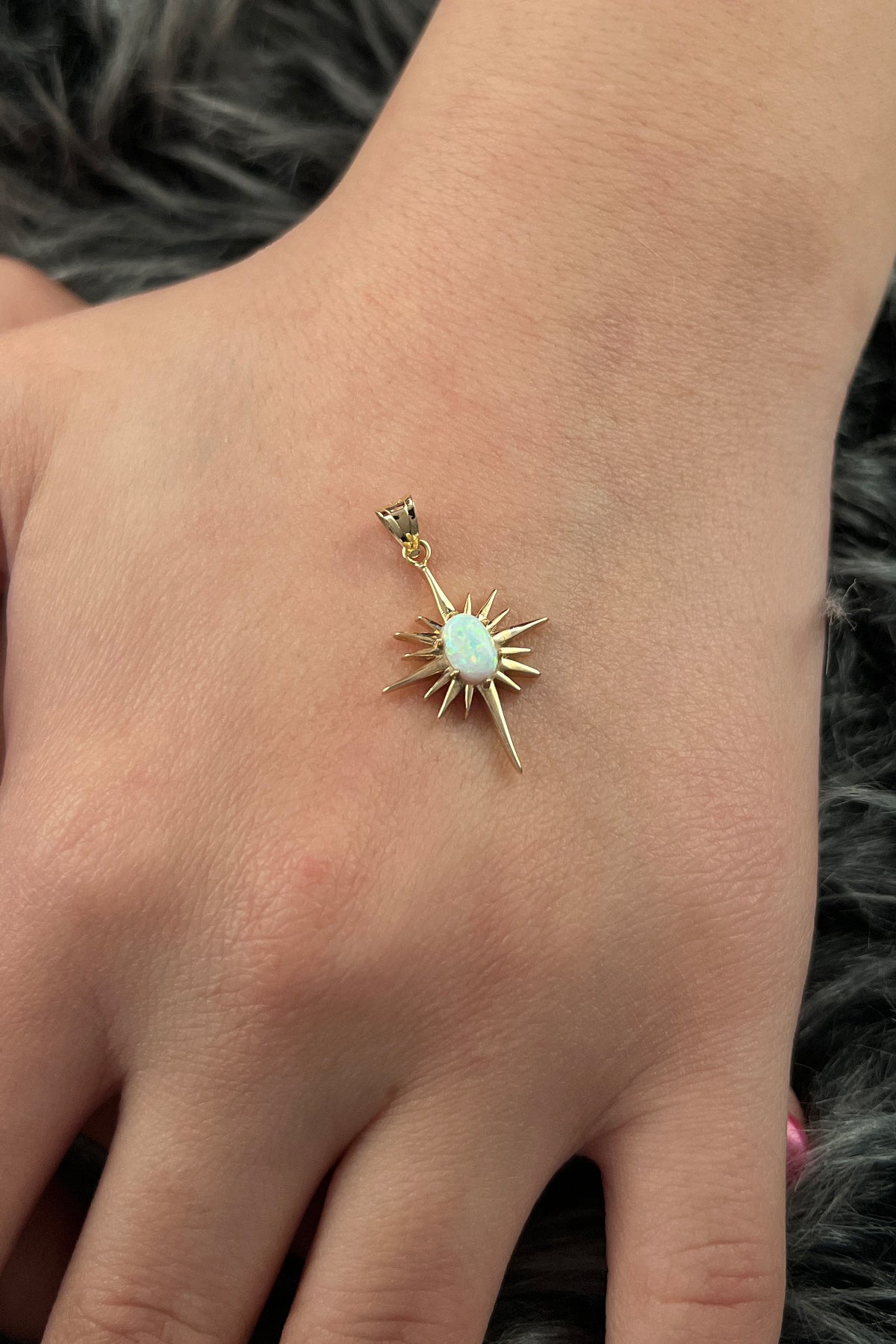 14K Gold Polar Star Charm
