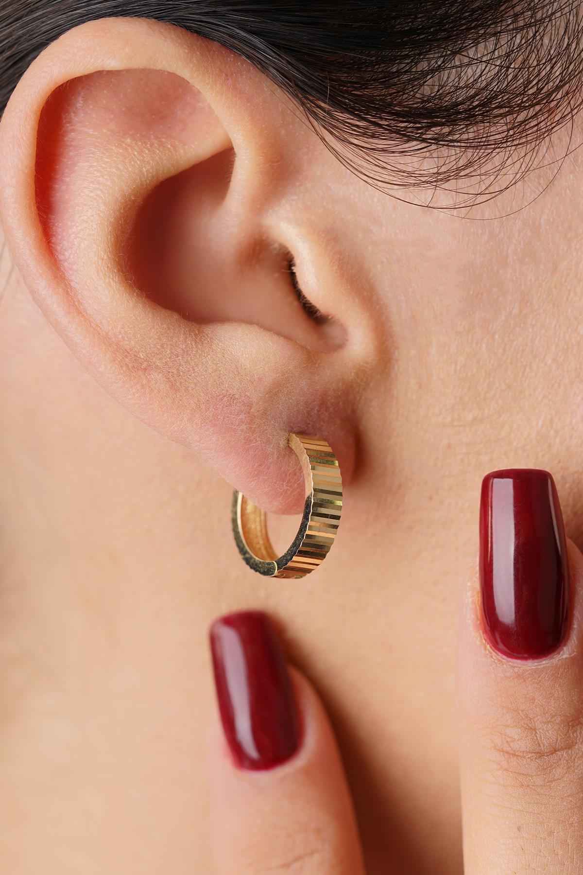 14ct Gold Polished Hoop Earrings