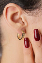 14ct Gold Polished Midi Hoop Earrings