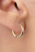 14ct Gold Polished Mini Ajda Hoop Earrings