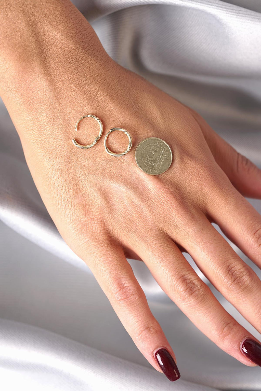 14ct Gold Polished Mini Ajda Hoop Earrings