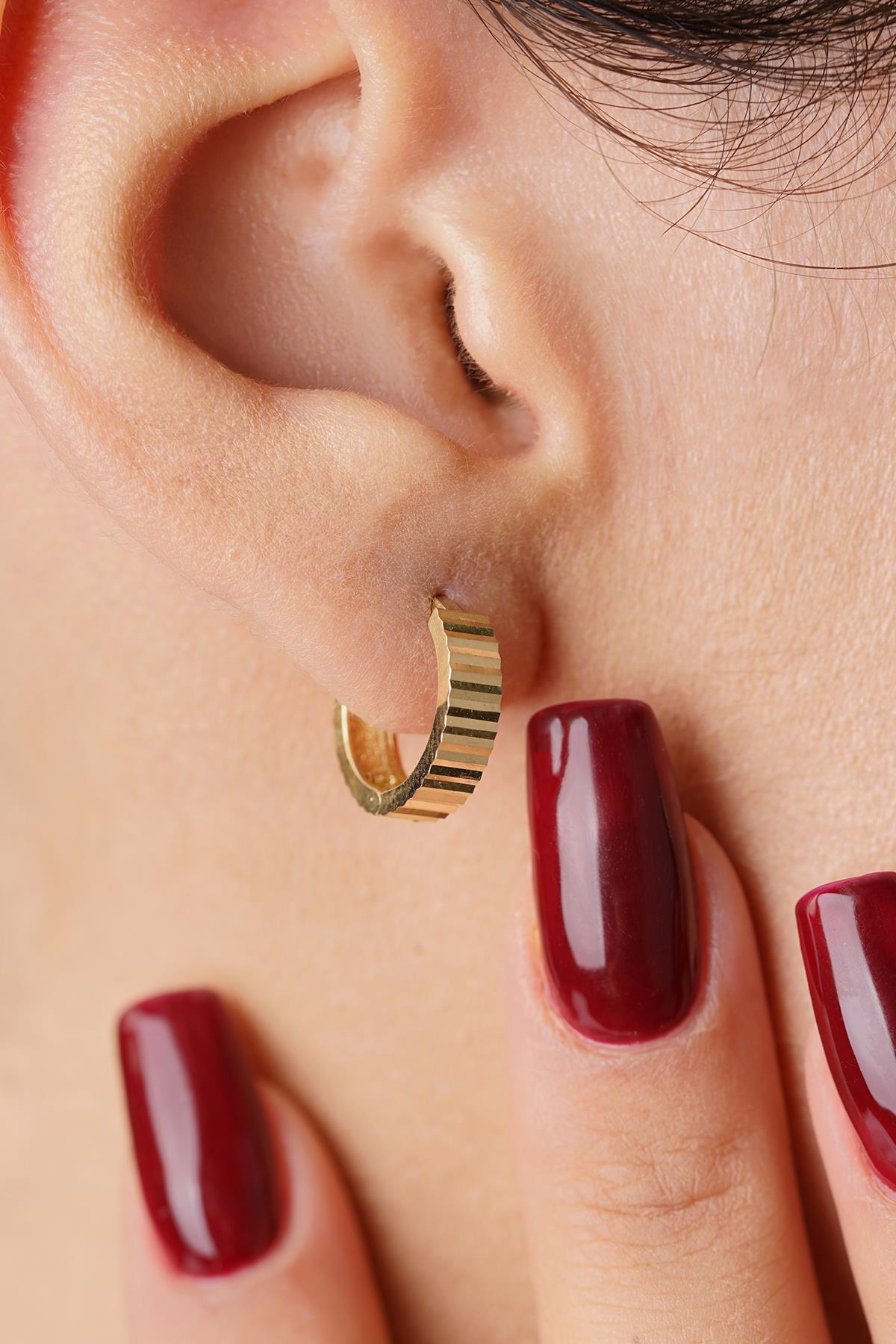 14ct Gold Polished Mini Hoop Earrings