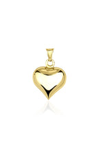 14ct Gold Puff Heart Charm