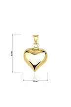 14ct Gold Puff Heart Charm