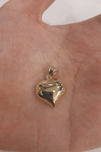 14ct Gold Puff Heart Charm