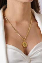 14ct Gold Quarter Coin with Sequin Halep Chain Necklace