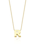 14ct Gold R Initial Necklace