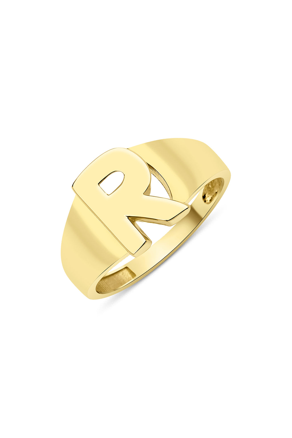 14ct Gold R Initial Ring