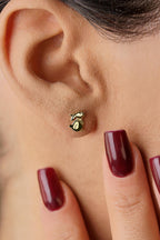 14ct Gold Rabbit Shaped Stud Earrings