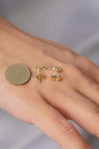 14ct Gold Rabbit Shaped Stud Earrings