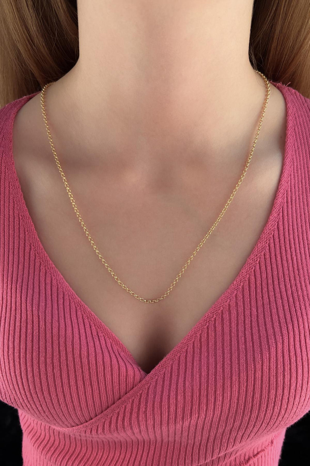 14ct Gold Rolo Chain   0.098 inch