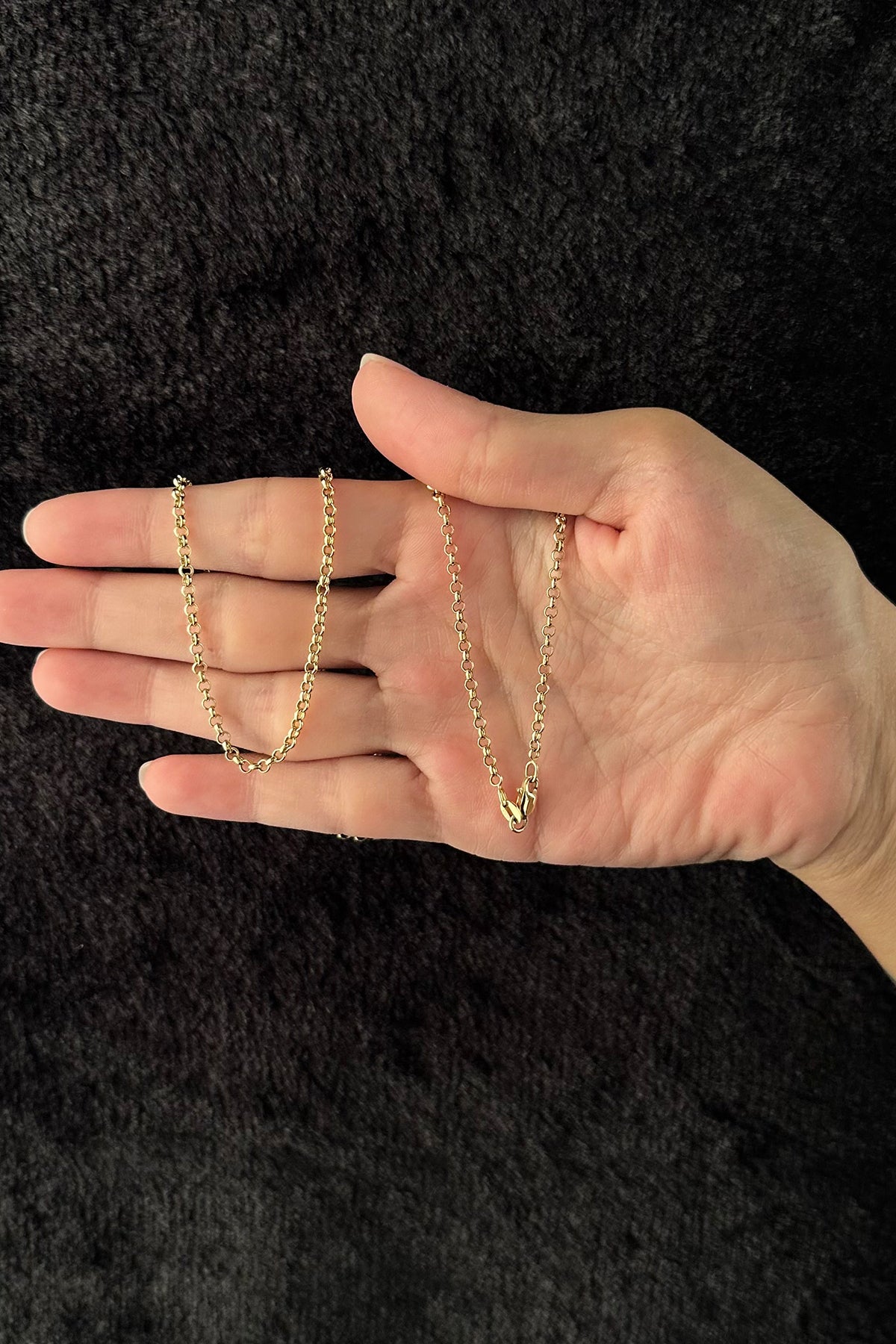 14ct Gold Rolo Chain   0.098 inch