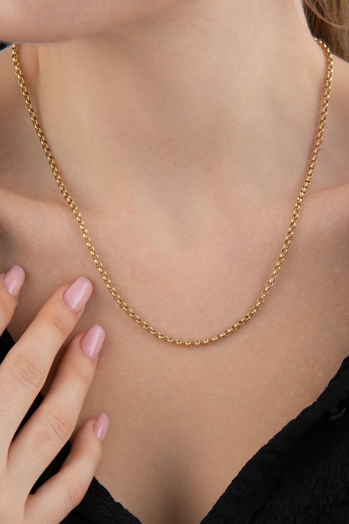14K Gold Rolo Chain  0.110 inch