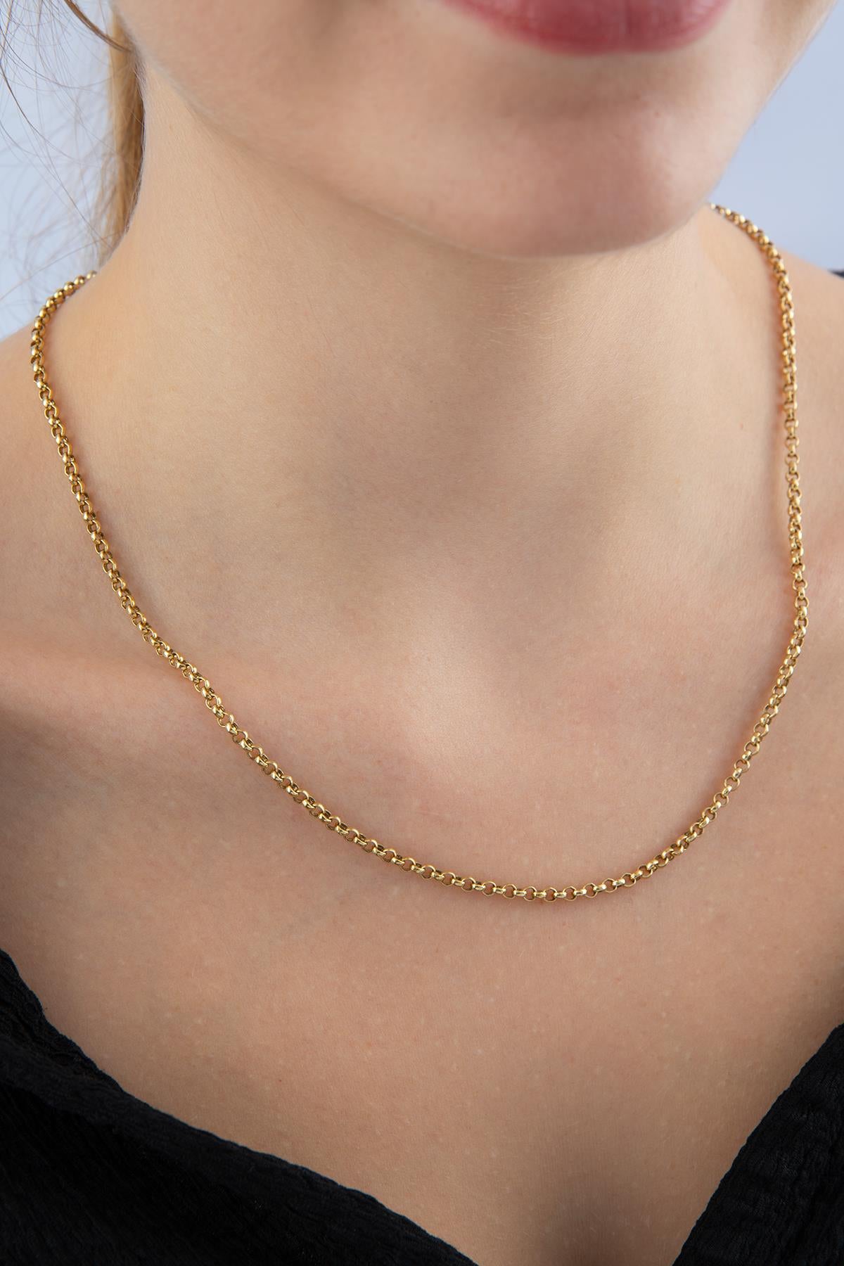 14K Gold Rolo Chain  0.110 inch