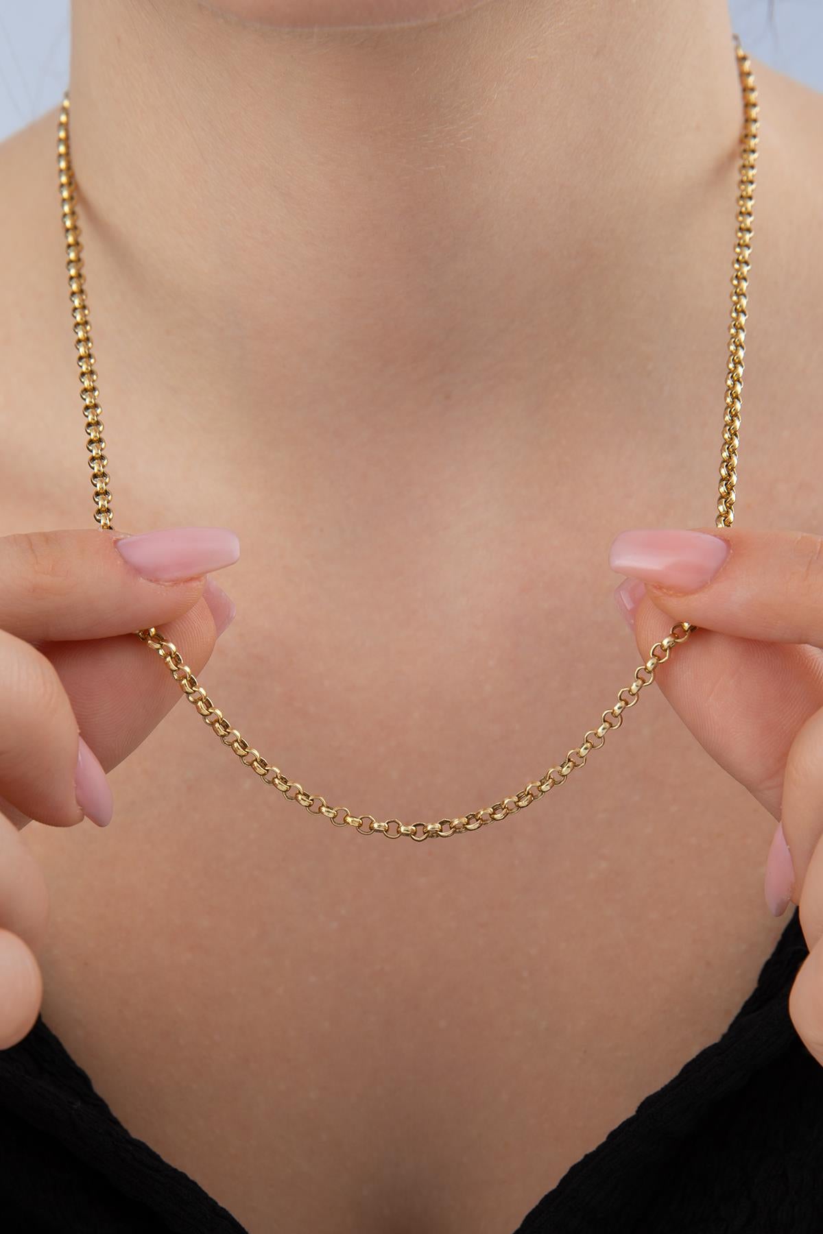 14K Gold Rolo Chain  0.110 inch
