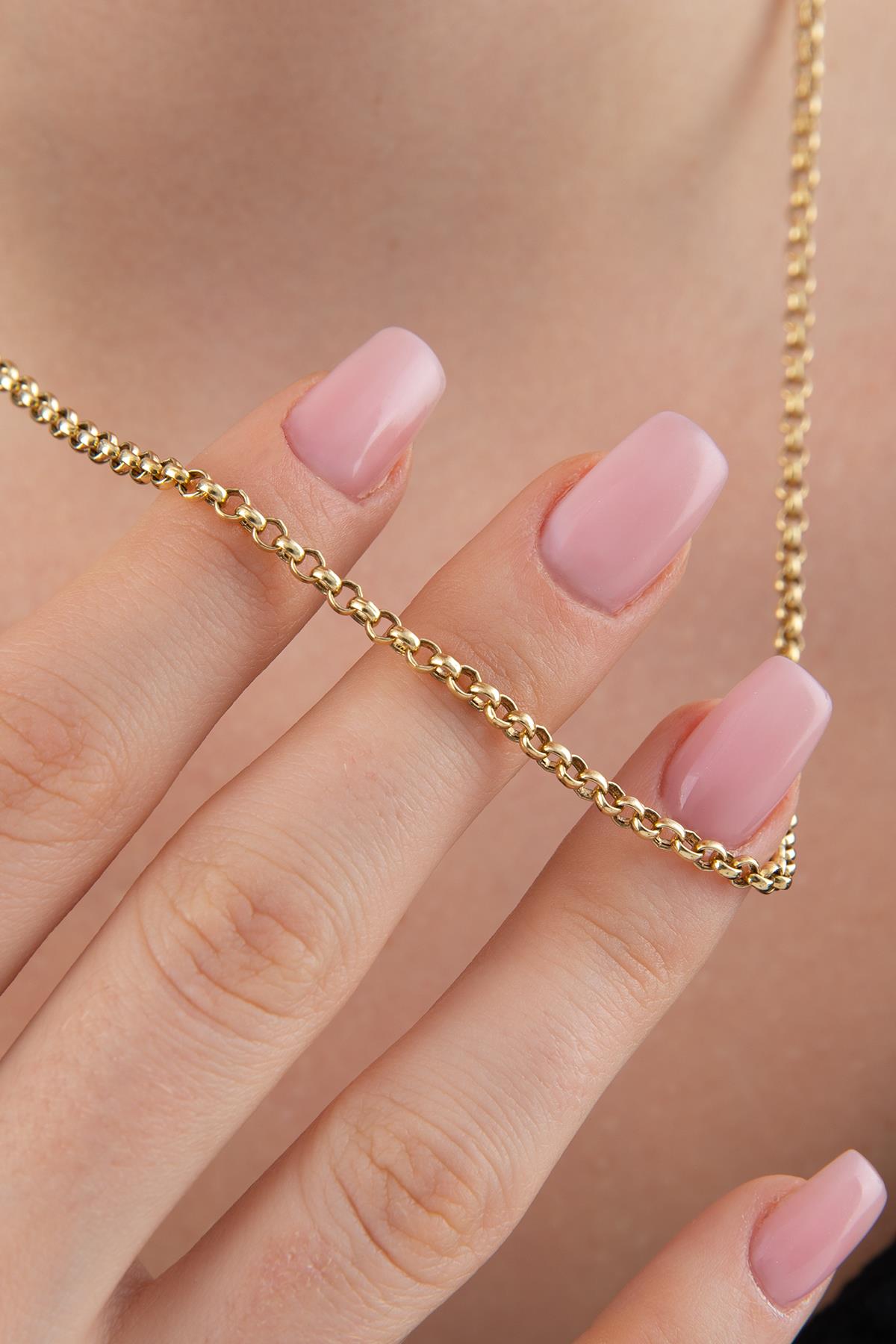 14K Gold Rolo Chain  0.110 inch