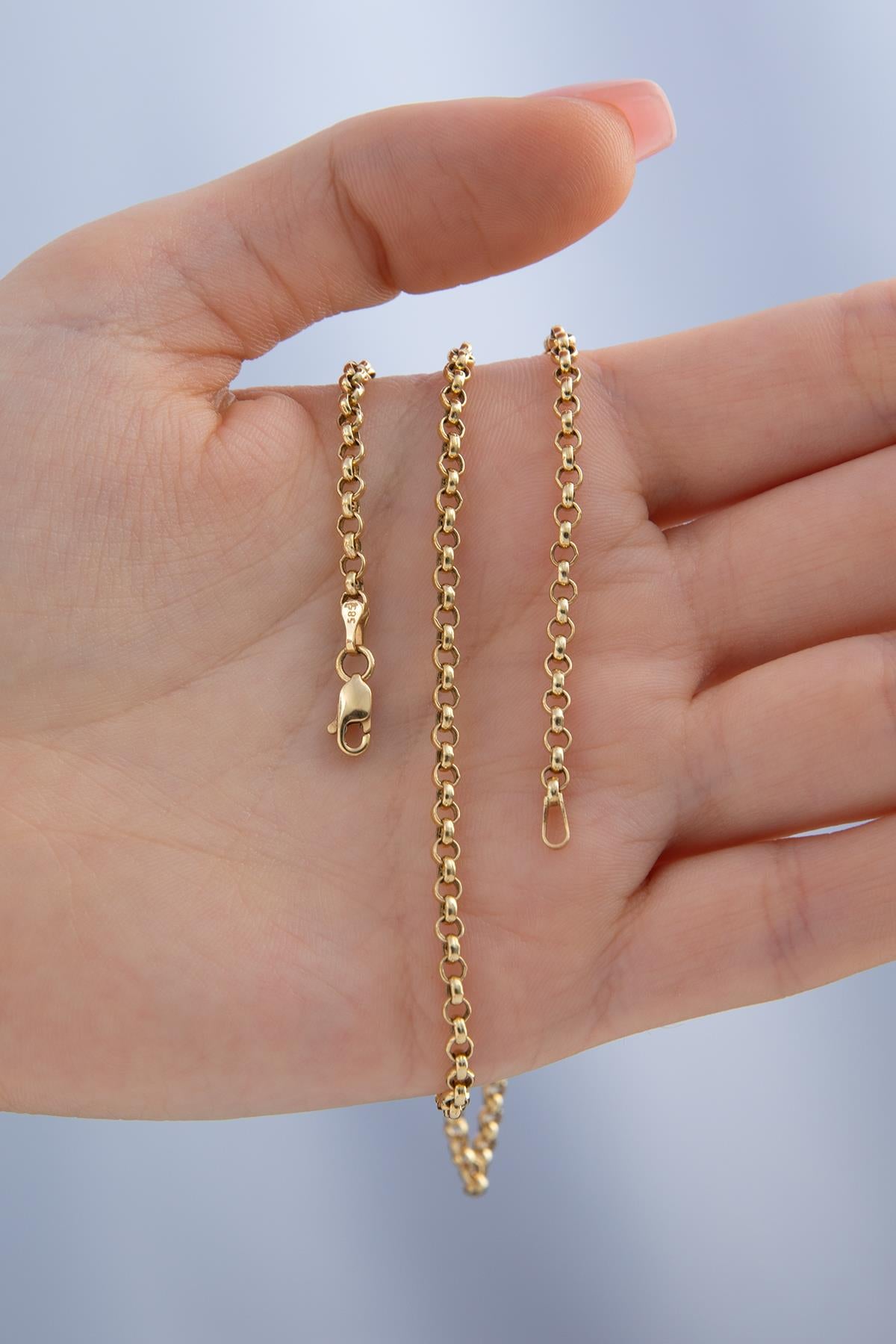 14K Gold Rolo Chain  0.110 inch