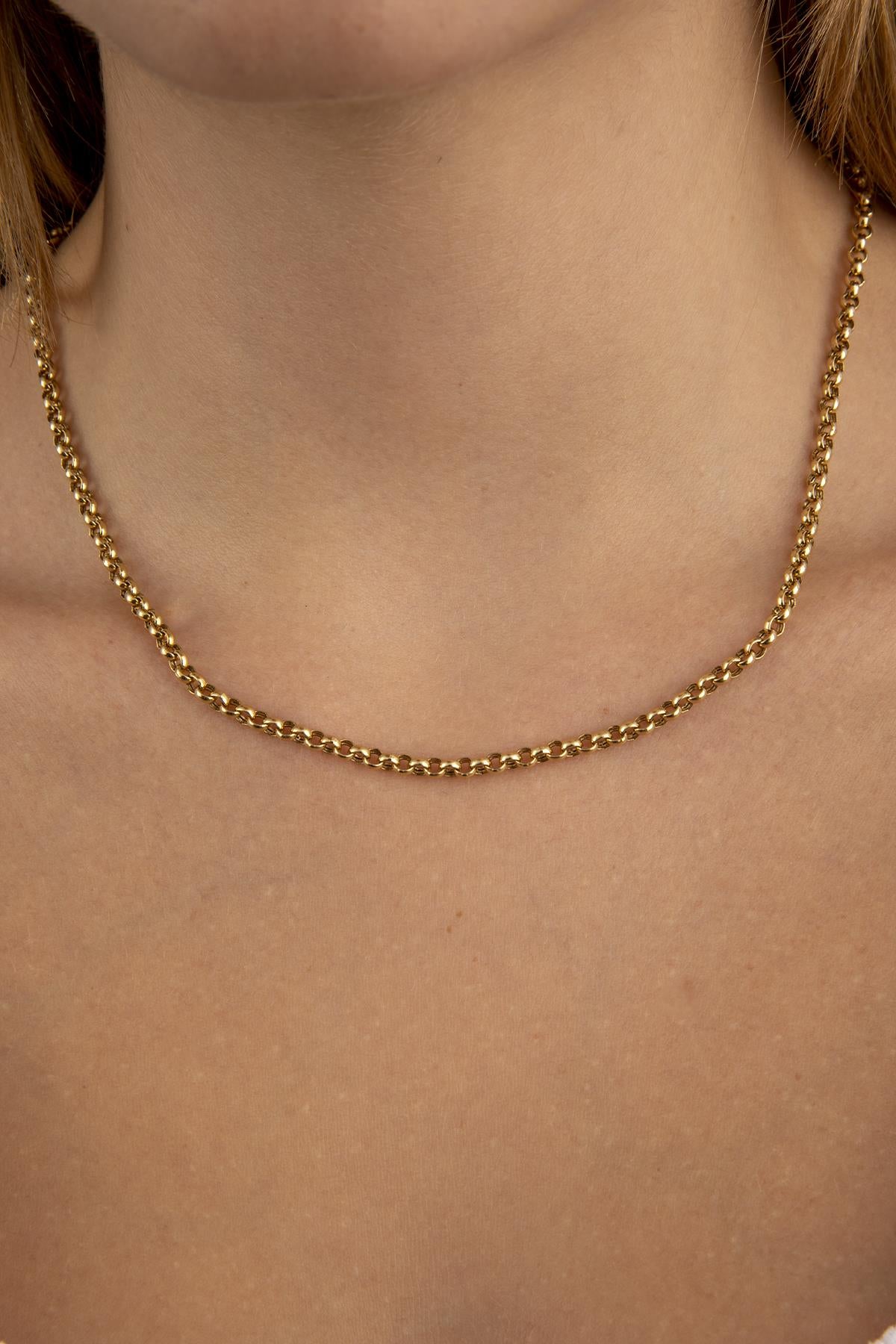 14ct Gold Rolo Chain   0.137 inch