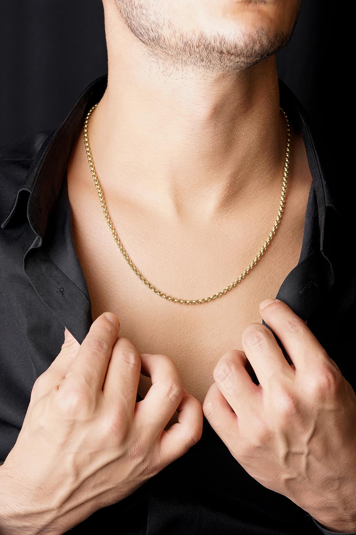 14ct Gold Rolo Chain   0.137 inch