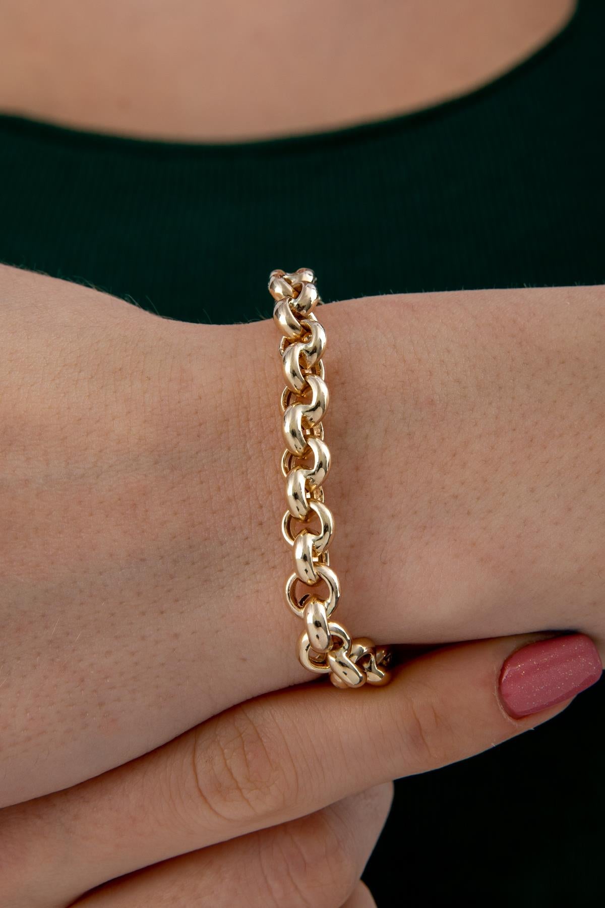 14K Gold Rolo Chain Bracelet