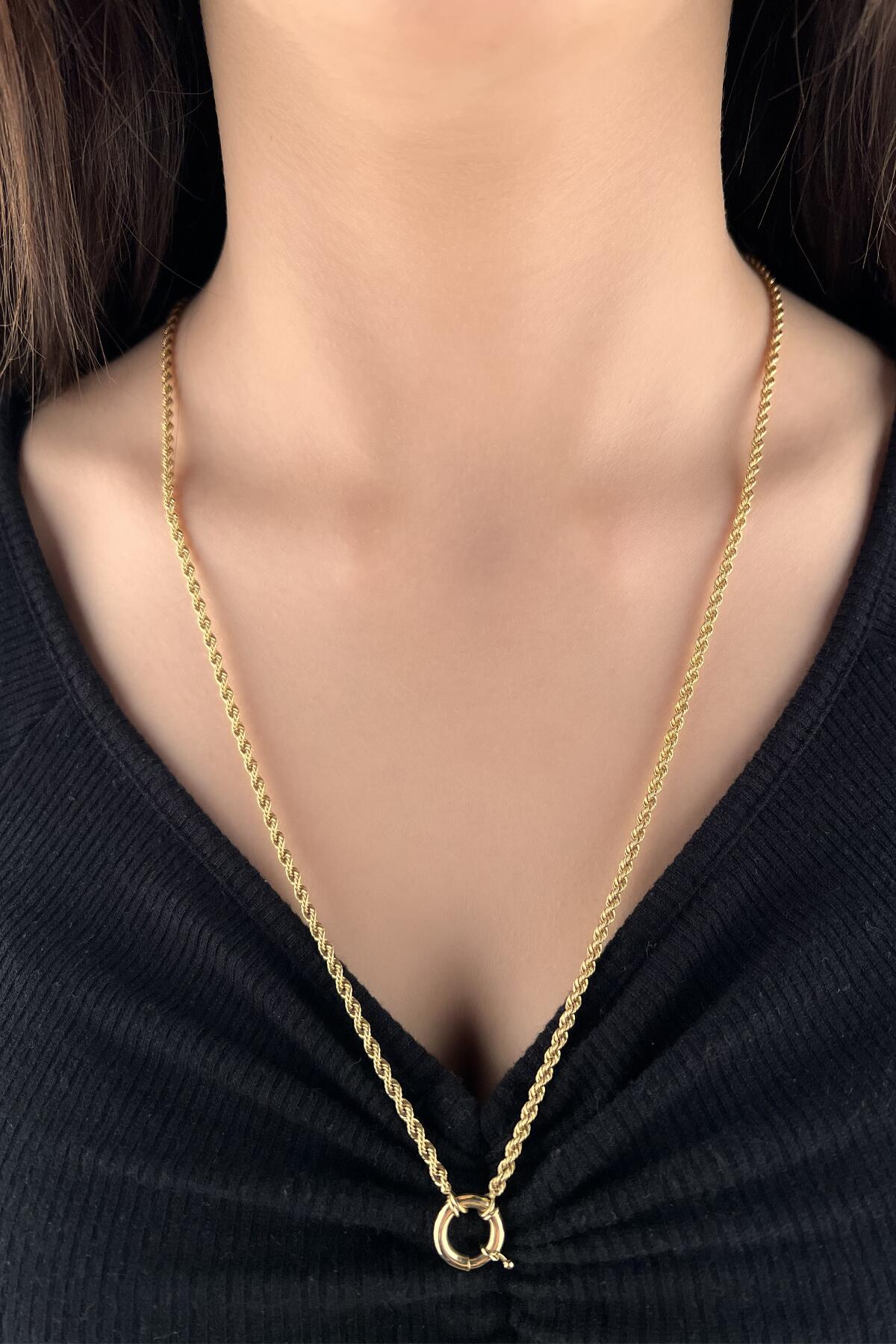 14K Gold Rope Chain   0.102 inch