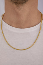 14ct Gold Rope Chain For Men   0.102 inch