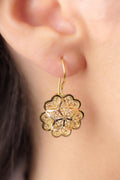 14ct Gold Rose Motif Filigree Earrings – Mother’s Earrings
