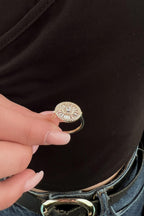 14ct Gold Round Baguette Ring