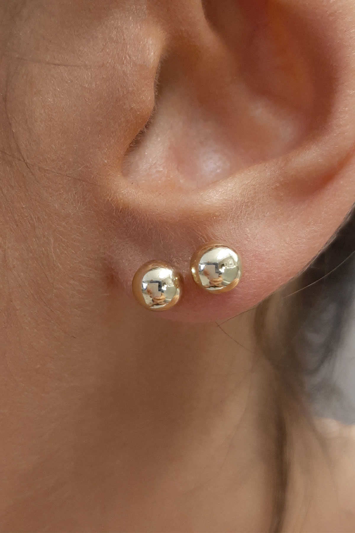14ct Gold Round Ball Earrings