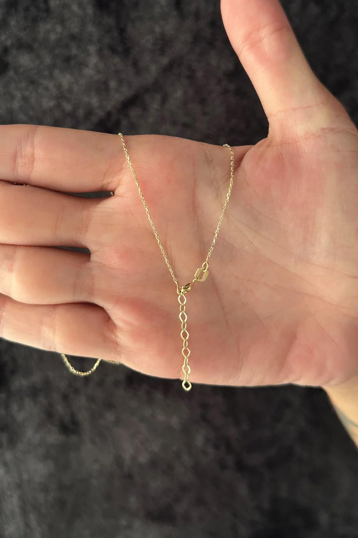 14K Gold S Initial Necklace