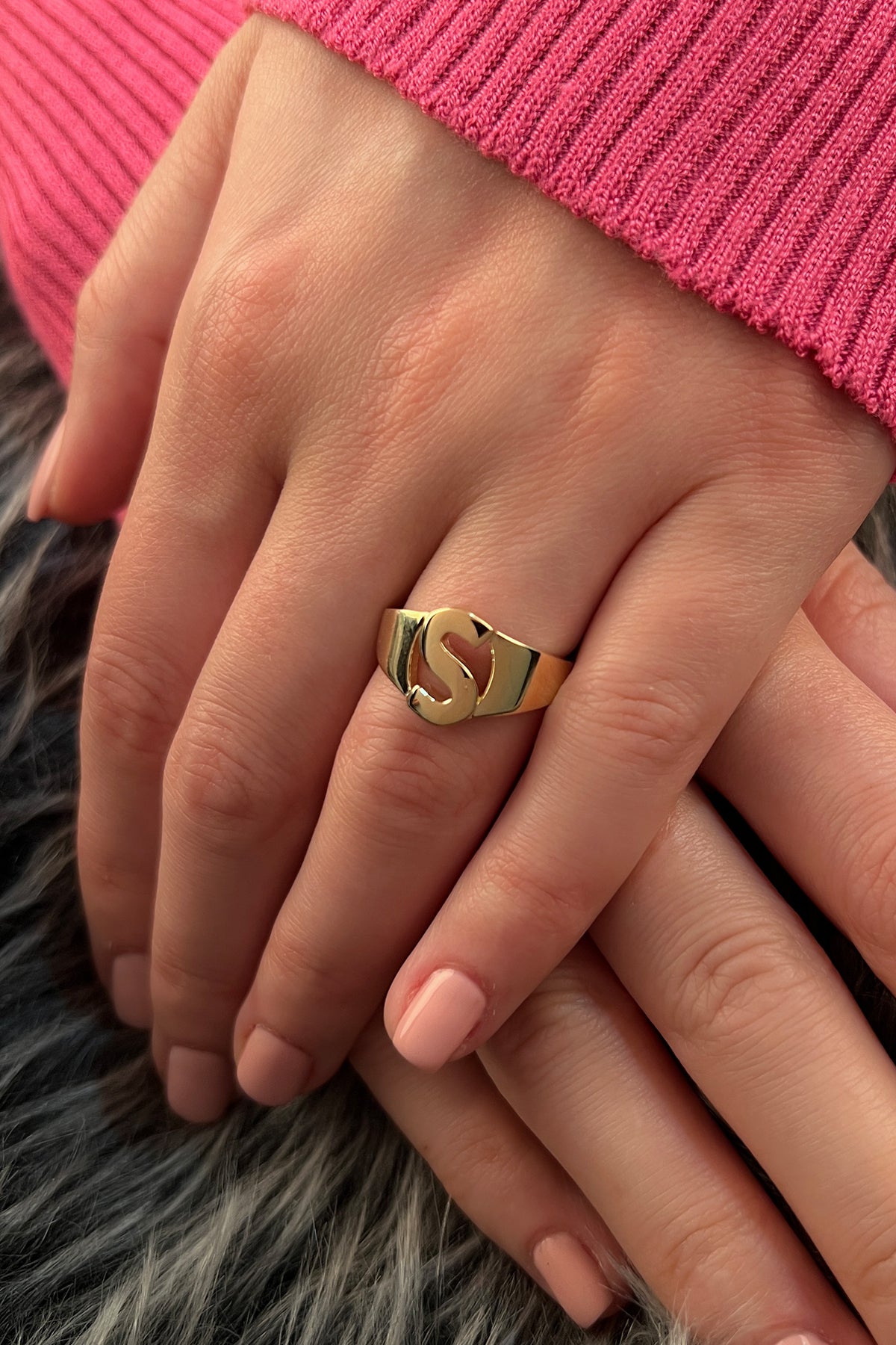 14ct Gold S Initial Ring