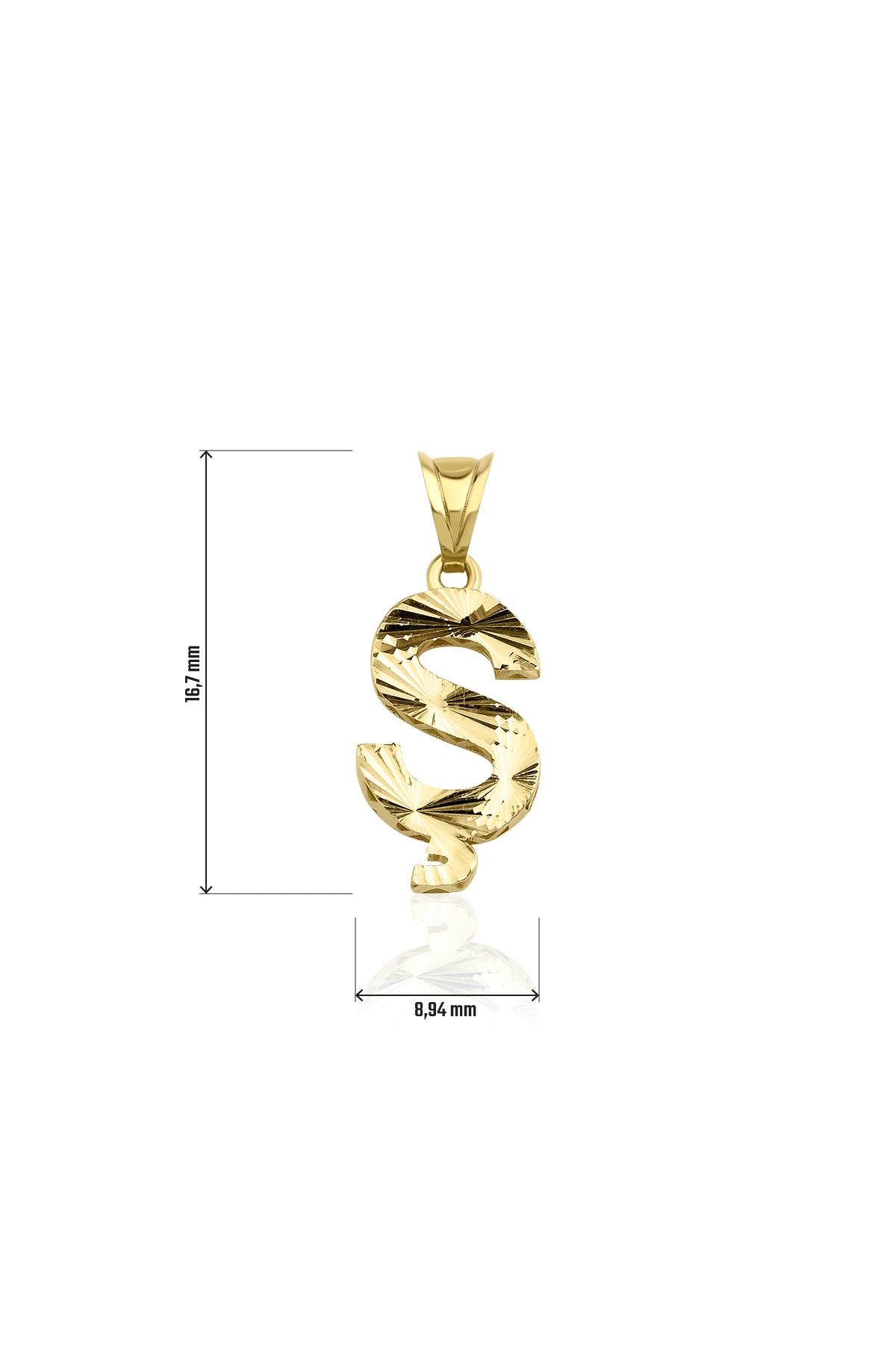 14ct Gold Ş Letter Mini Shine Pendant