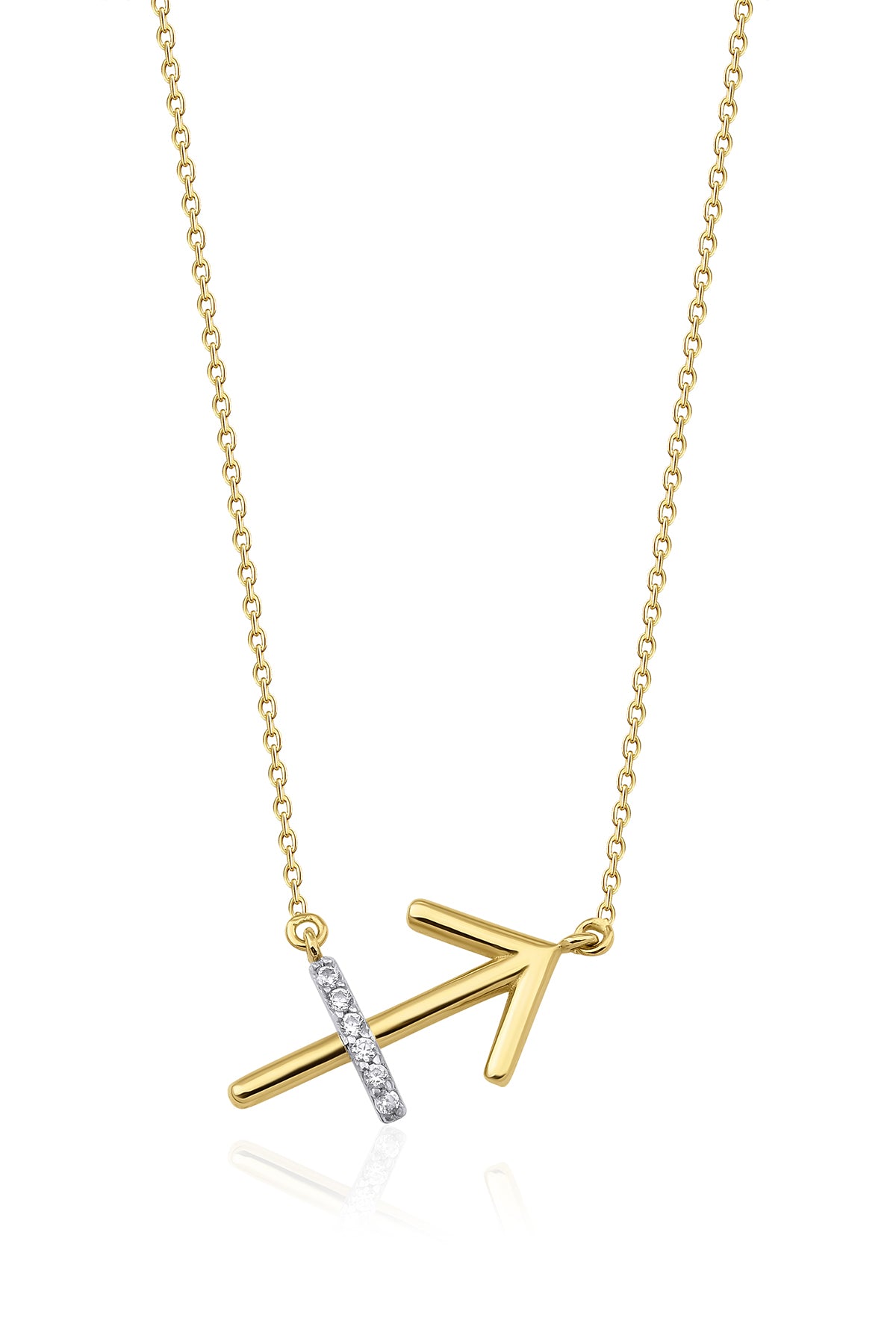 14ct Gold Sagittarius Zodiac Sign Necklace