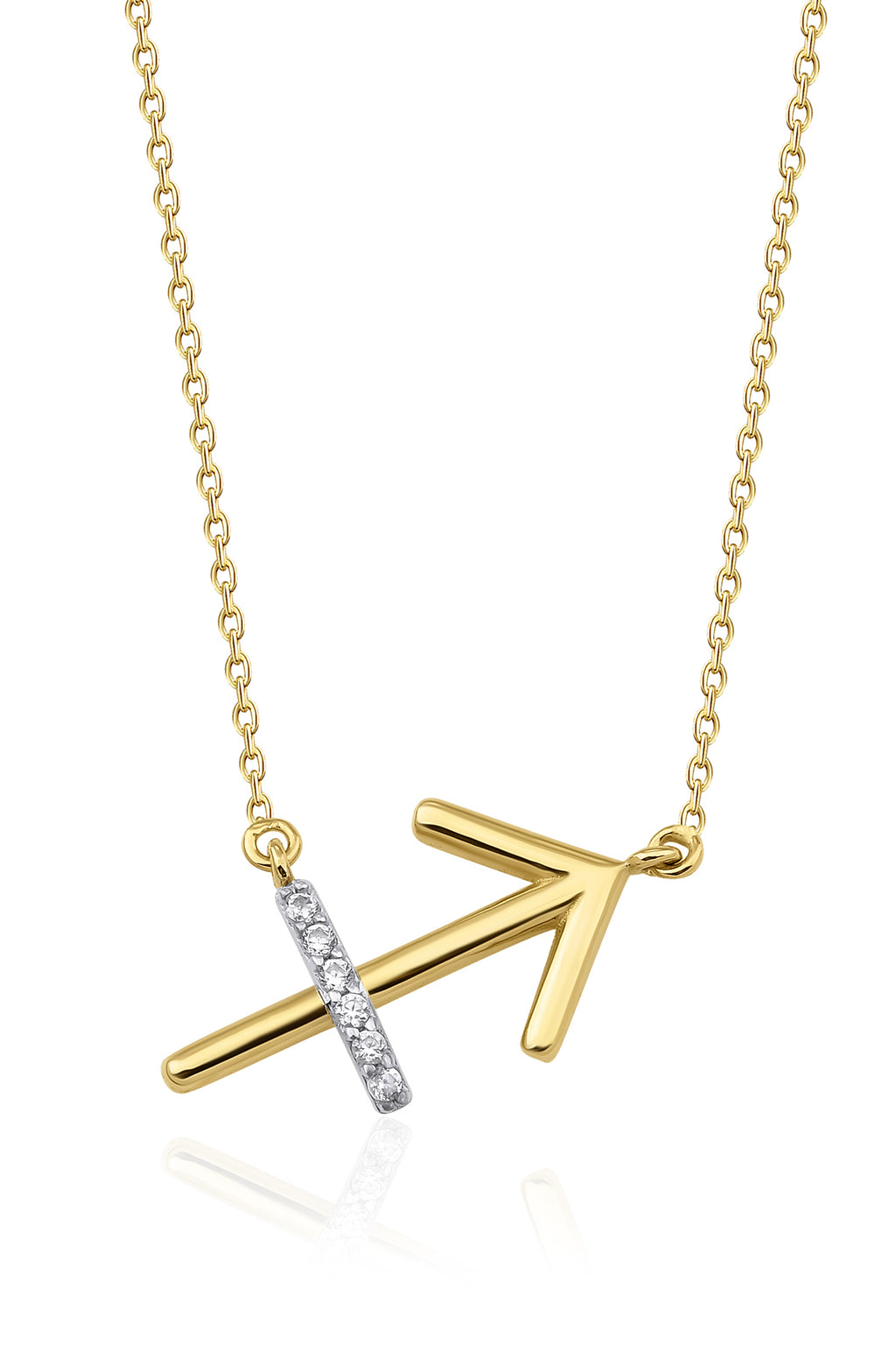 14ct Gold Sagittarius Zodiac Sign Necklace